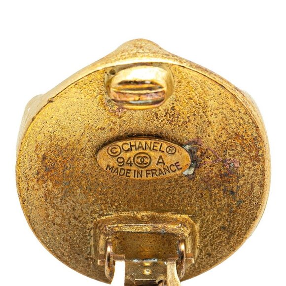 CHANEL Black Logo Earrings - Picture 3 of 3